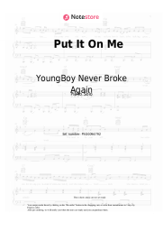 Sheet music, chords YoungBoy Never Broke Again - Put It On Me