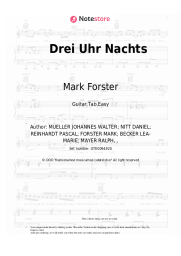Sheet music, chords Mark Forster, LEA - Drei Uhr Nachts
