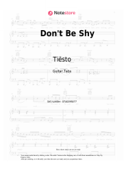 Sheet music, chords Tiësto, Karol G - Don't Be Shy