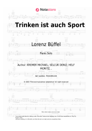 Sheet music, chords Lorenz Büffel, Knossi - Trinken ist auch Sport