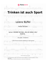 Sheet music, chords Lorenz Büffel, Knossi - Trinken ist auch Sport
