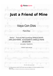 Sheet music, chords Vaya Con Dios - Just a Friend of Mine