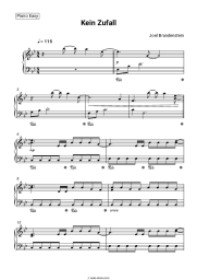 Sheet music, chords Joel Brandenstein - Kein Zufall