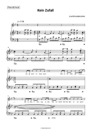Sheet music, chords Joel Brandenstein - Kein Zufall