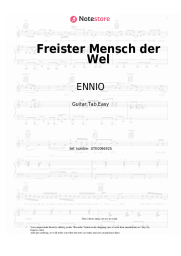 Sheet music, chords ENNIO - Freister Mensch der Wel