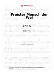 Sheet music, chords ENNIO - Freister Mensch der Wel