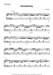 Sheet music, chords SOPHIA - Schmetterling