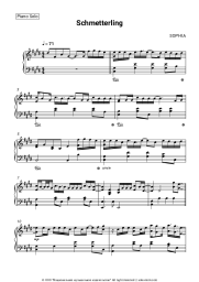 Sheet music, chords SOPHIA - Schmetterling