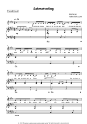 Sheet music, chords SOPHIA - Schmetterling
