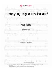 Sheet music, chords Marilena - Hey DJ leg a Polka auf