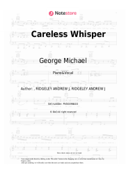 Sheet music, chords George Michael - Careless Whisper