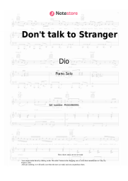 undefined Dio - Don't talk to Stranger