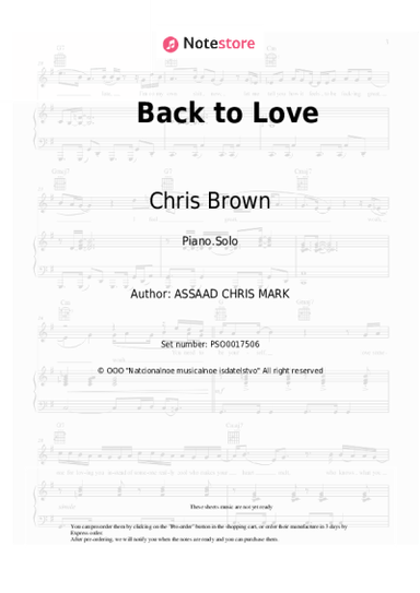 undefined Chris Brown - Back to Love