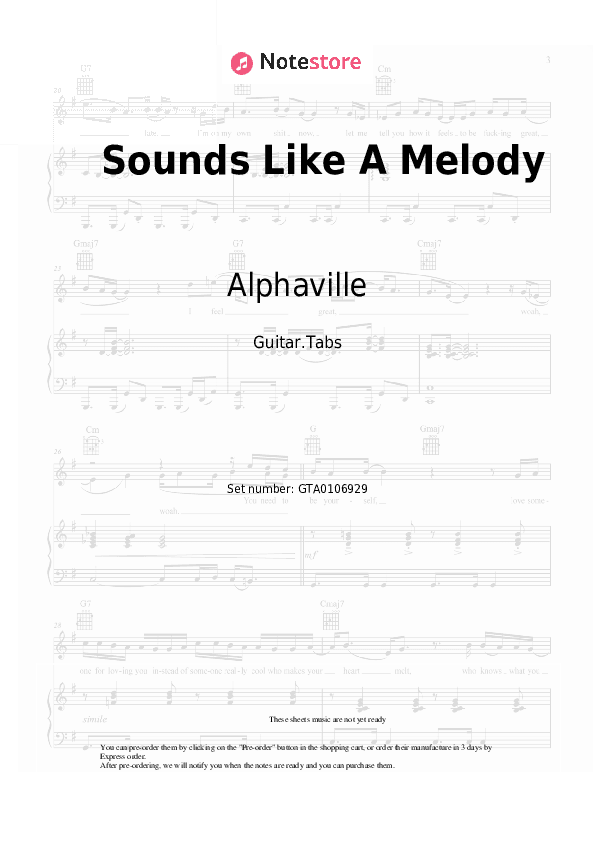 Sounds Like A Melody - Alphaville Tabs - Guitar.Tabs