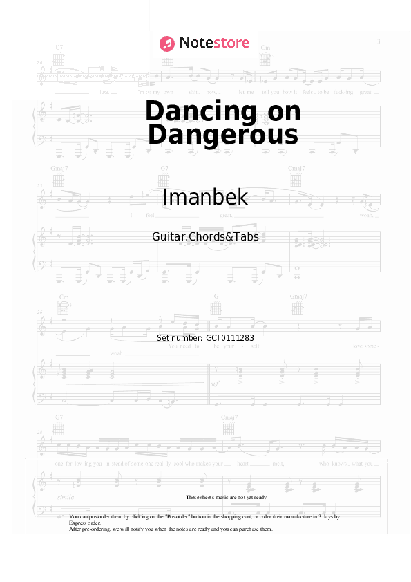 Dancing on Dangerous - Imanbek, Sean Paul, Sofia Reyes Chords and Tabs - Guitar.Chords&Tabs