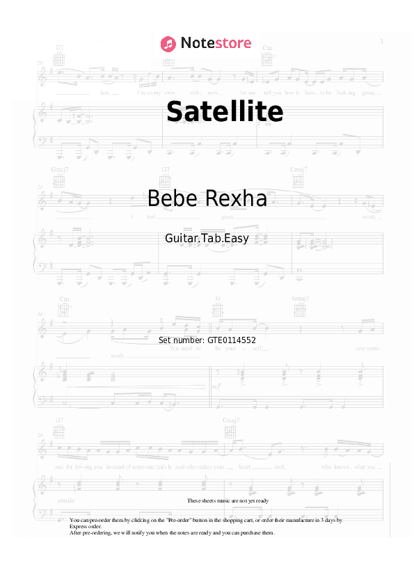 Satellite - Bebe Rexha, Snoop Dogg Tabs Easy - Guitar.Tab.Easy