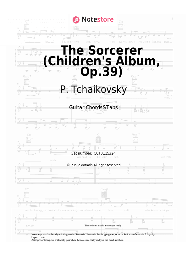 The Sorcerer (Children's Album, Op.39) - P. Tchaikovsky Chords and Tabs - Guitar.Chords&Tabs