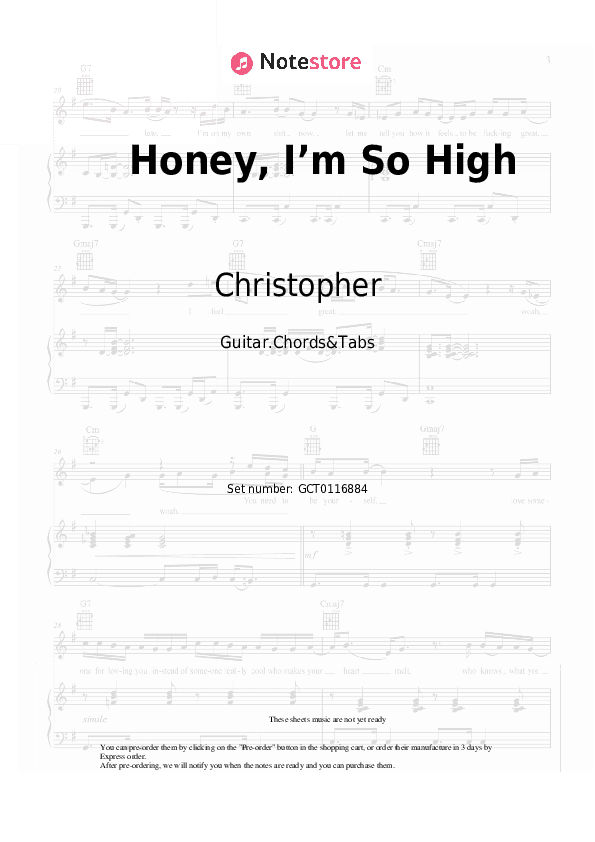 Honey, I’m So High (From the Netflix Film ‘A Beautiful Life`) - Christopher Chords and Tabs - Guitar.Chords&Tabs