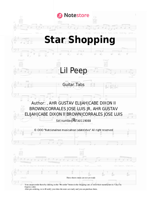 Star Shopping - Lil Peep Tabs - Guitar.Tabs