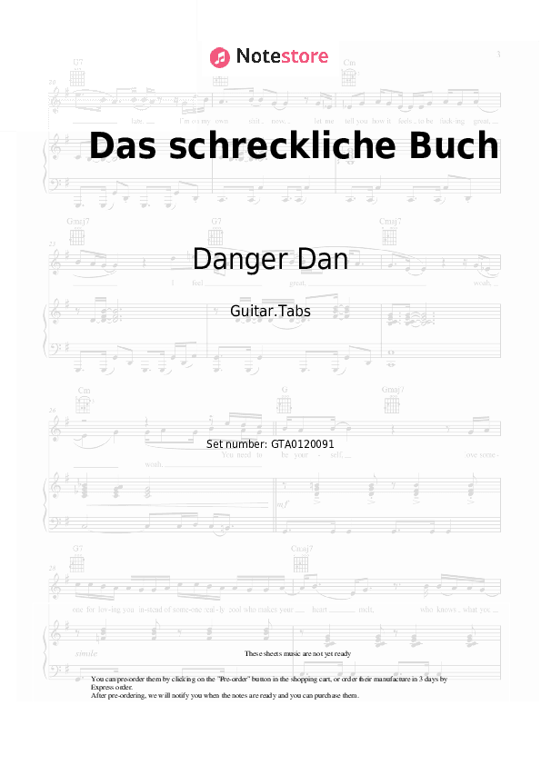 Das schreckliche Buch - Danger Dan Tabs - Guitar.Tabs