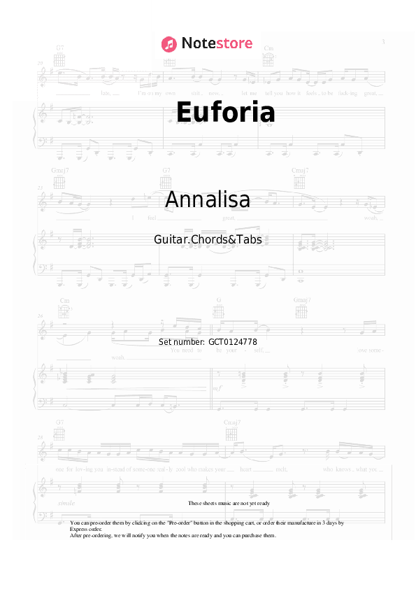 Euforia - Annalisa Chords and Tabs - Guitar.Chords&Tabs