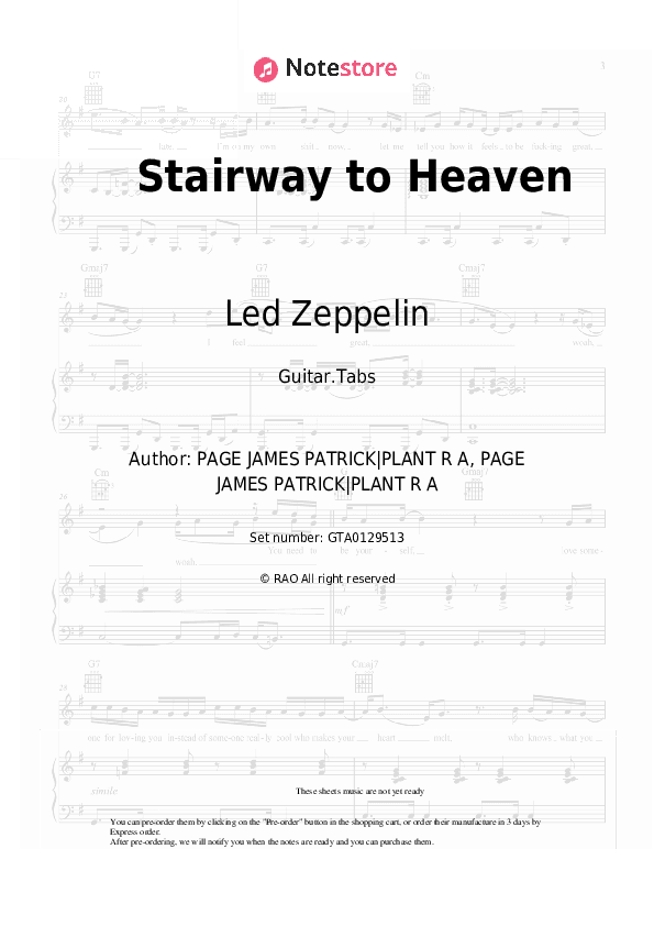 Stairway to Heaven - Led Zeppelin Tabs - Guitar.Tabs
