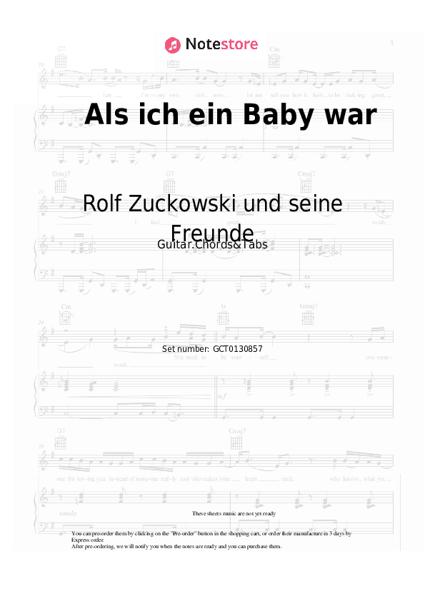 Als ich ein Baby war - Rolf Zuckowski und seine Freunde Chords and Tabs - Guitar.Chords&Tabs