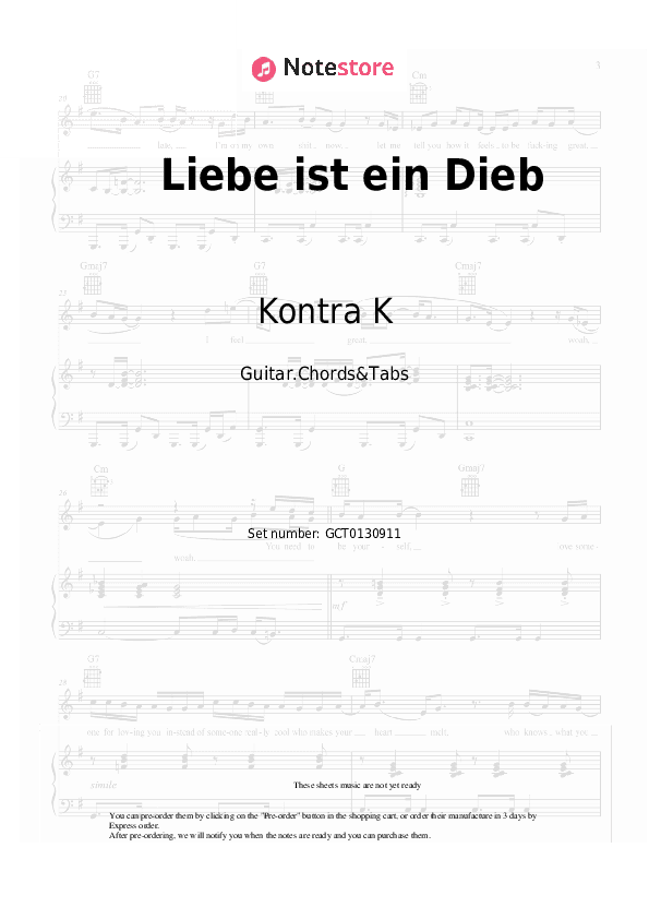 Liebe ist ein Dieb - Kontra K Chords and Tabs - Guitar.Chords&Tabs