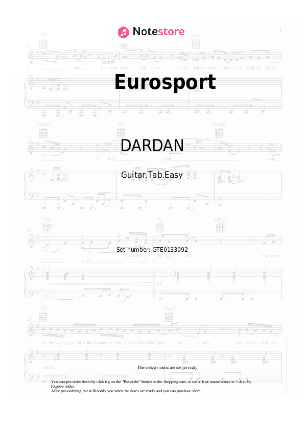 Eurosport - DARDAN, Azet Tabs Easy - Guitar.Tab.Easy