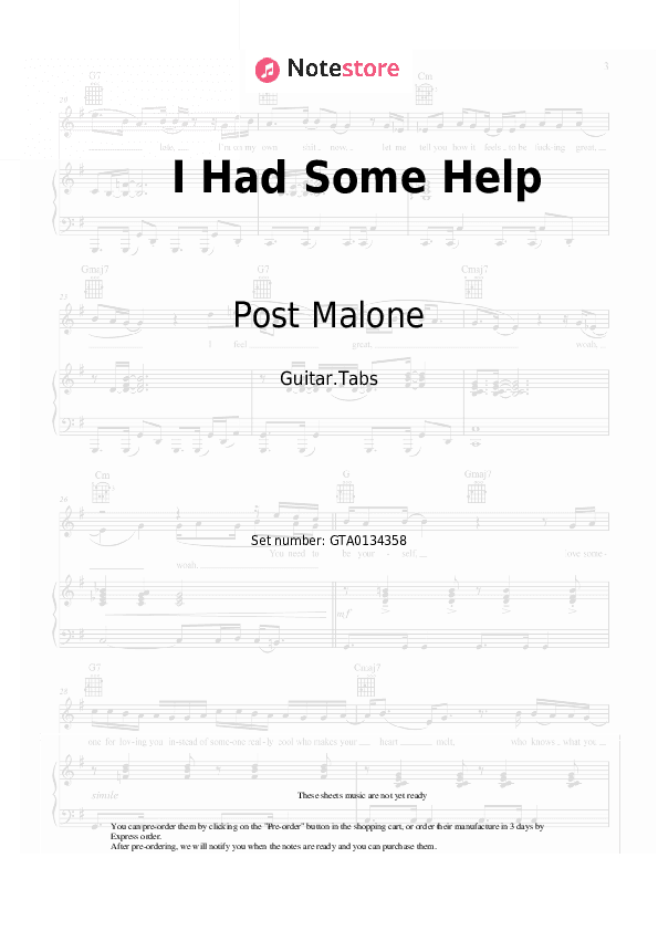 I Had Some Help - Post Malone, Morgan Wallen Tabs - Guitar.Tabs