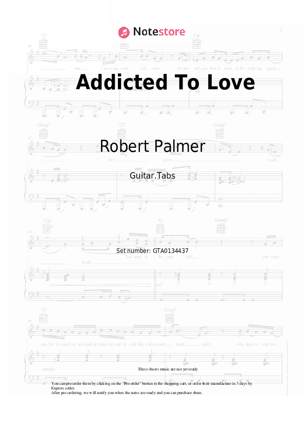 Addicted To Love - Robert Palmer Tabs - Guitar.Tabs