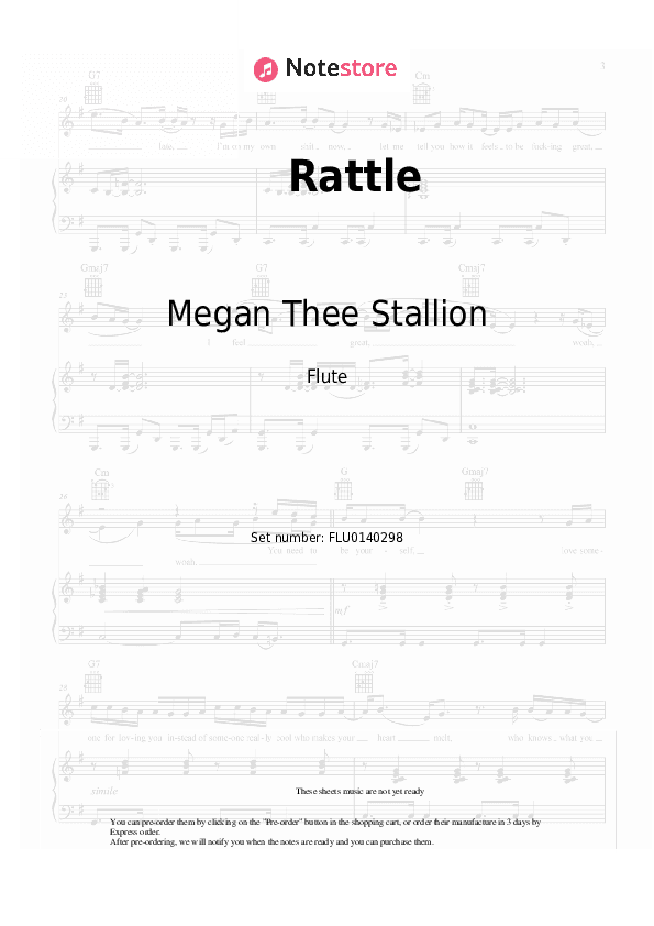 Rattle - Megan Thee Stallion Flute Sheet Music - Flute