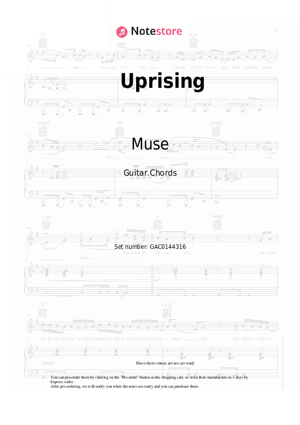 Uprising - Muse Chords - Guitar.Chords
