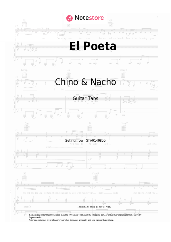 El Poeta - Chino & Nacho Tabs - Guitar.Tabs