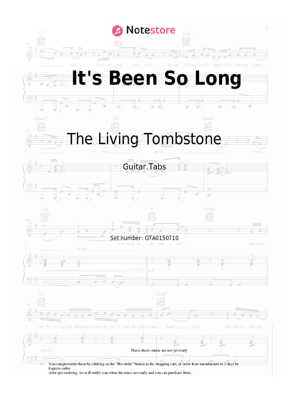 It's Been So Long - The Living Tombstone Tabs - Guitar.Tabs