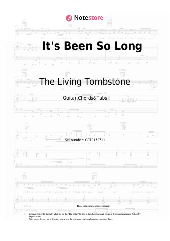 It's Been So Long - The Living Tombstone Chords and Tabs - Guitar.Chords&Tabs