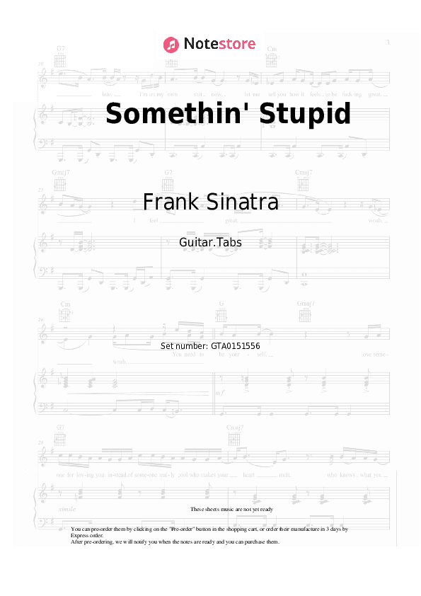 Somethin' Stupid - Frank Sinatra, Nancy Sinatra Tabs - Guitar.Tabs