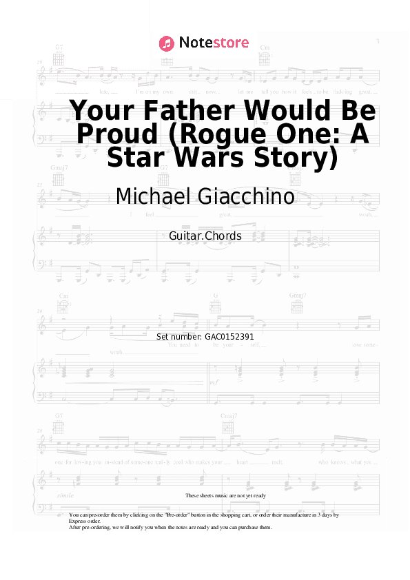 Your Father Would Be Proud (Rogue One: A Story) - Michael Giacchino Chords - Guitar.Chords