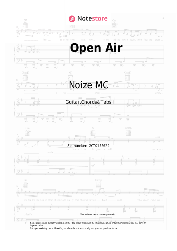 Open Air - Noize MC Chords and Tabs - Guitar.Chords&Tabs
