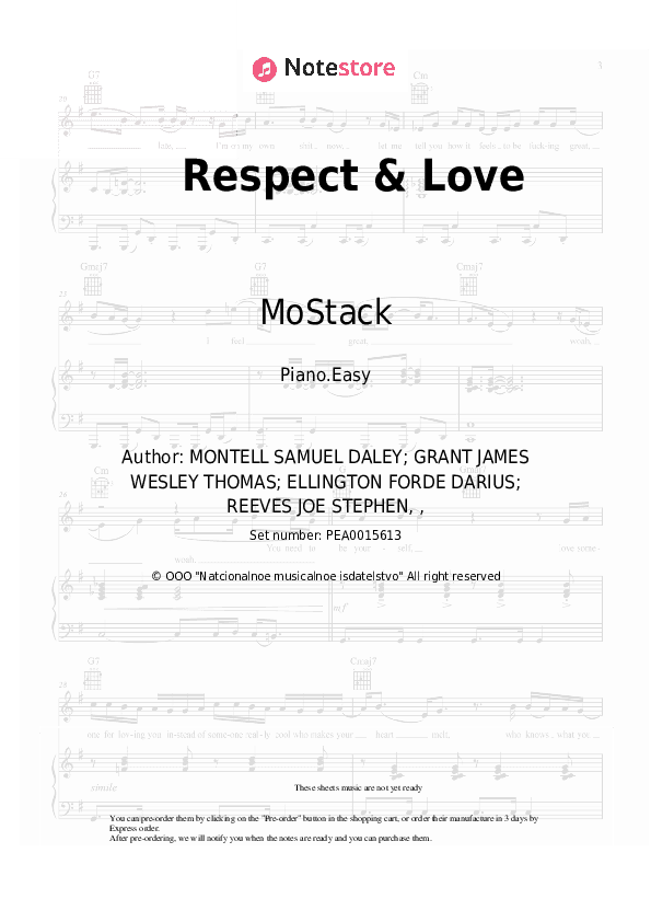 Respect & Love - MoStack Piano Sheet Music Easy - Piano.Easy