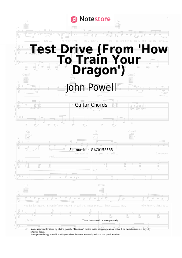 Test Drive (From 'How To Train Your Dragon') - John Powell Chords - Guitar.Chords