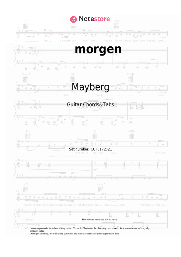 morgen - Mayberg Chords and Tabs - Guitar.Chords&Tabs