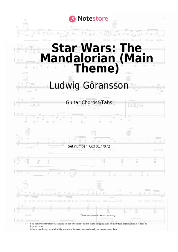 Star Wars: The Mandalorian (Main Theme) - Ludwig Göransson Chords and Tabs - Guitar.Chords&Tabs