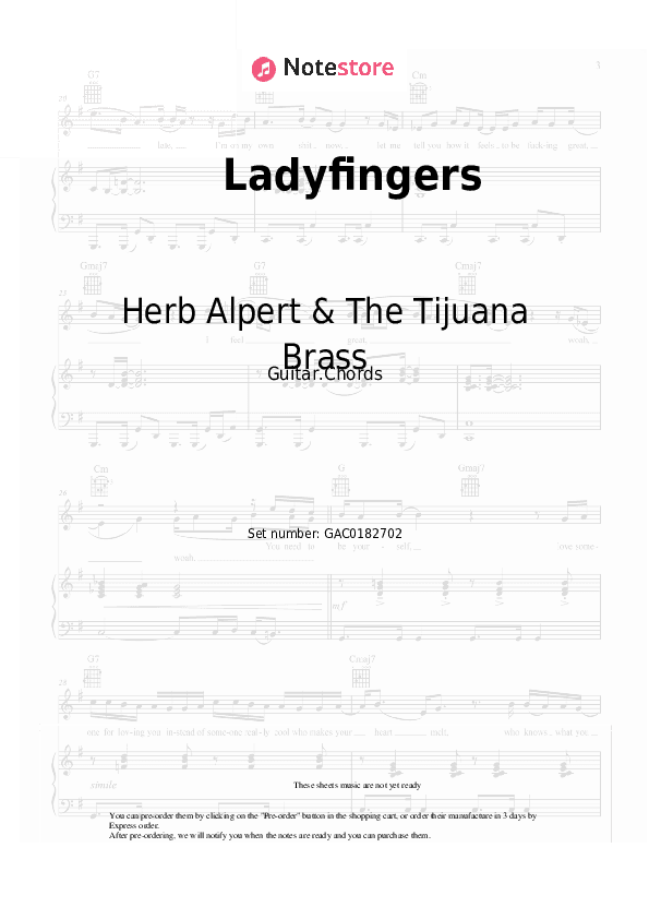 Ladyfingers - Herb Alpert & The Tijuana Brass Chords - Guitar.Chords