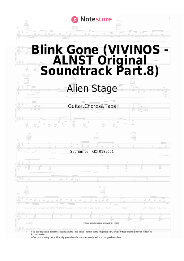 Blink Gone (VIVINOS - ALNST Original Soundtrack Part.8) - Alien Stage Chords and Tabs - Guitar.Chords&Tabs