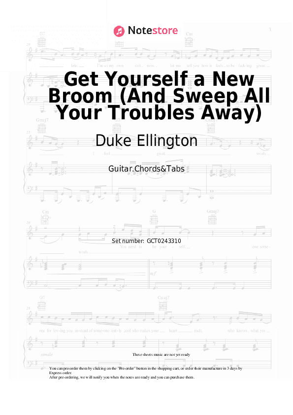 Get Yourself a New Broom (And Sweep All Your Troubles Away) - Duke Ellington Chords and Tabs - Guitar.Chords&Tabs