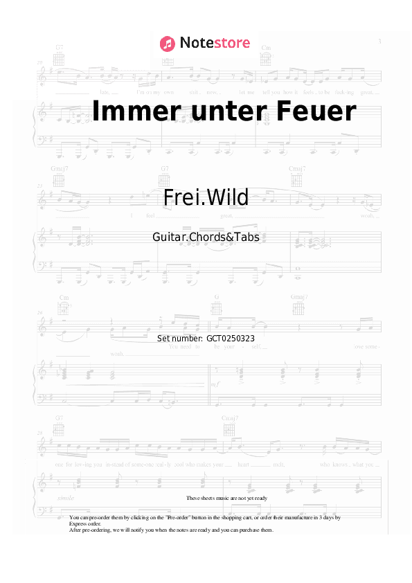 Immer unter Feuer - Frei.Wild Chords and Tabs - Guitar.Chords&Tabs