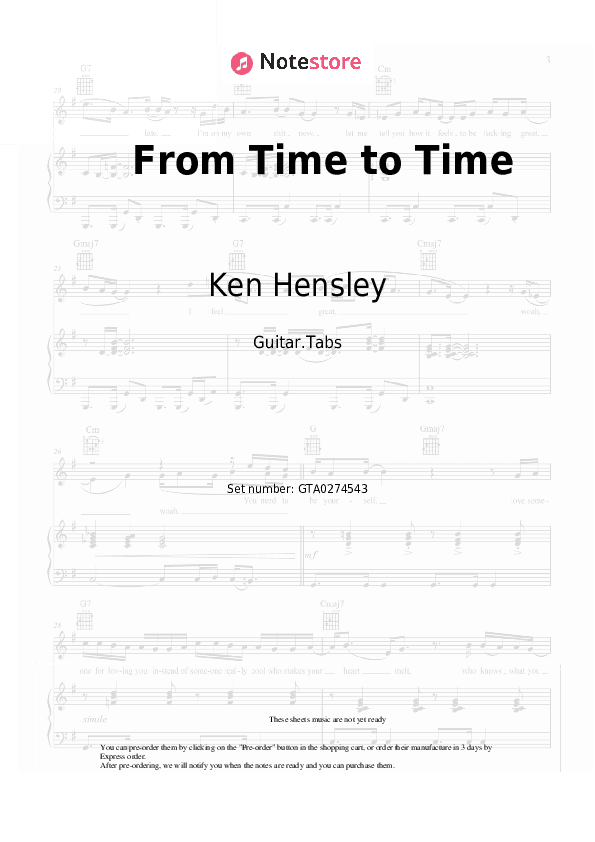 From Time to Time - Ken Hensley Tabs - Guitar.Tabs