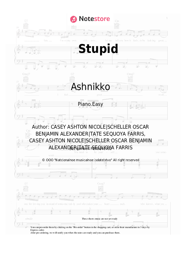 Stupid - Ashnikko Piano Sheet Music Easy - Piano.Easy