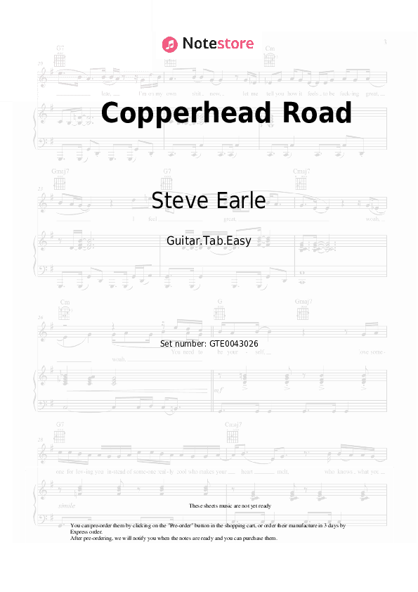 Copperhead Road - Steve Earle Tabs Easy - Guitar.Tab.Easy
